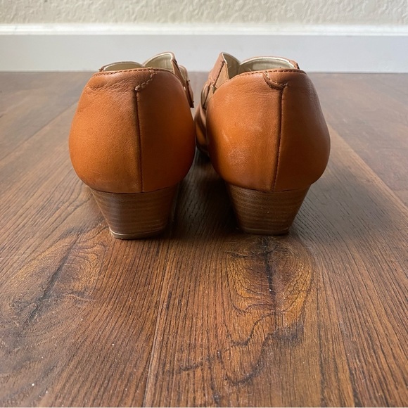 Rangoni Almafi Women’s Cognac Tan Leather Strappy Wedge Sandals SZ 9 - Picture 8 of 14